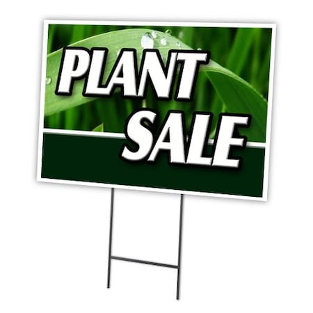 Signmission Plant Sale Yard Sign & Stake outdoor plastic coroplast window, C-1824 Plant Sale C-1824 Plant Sale